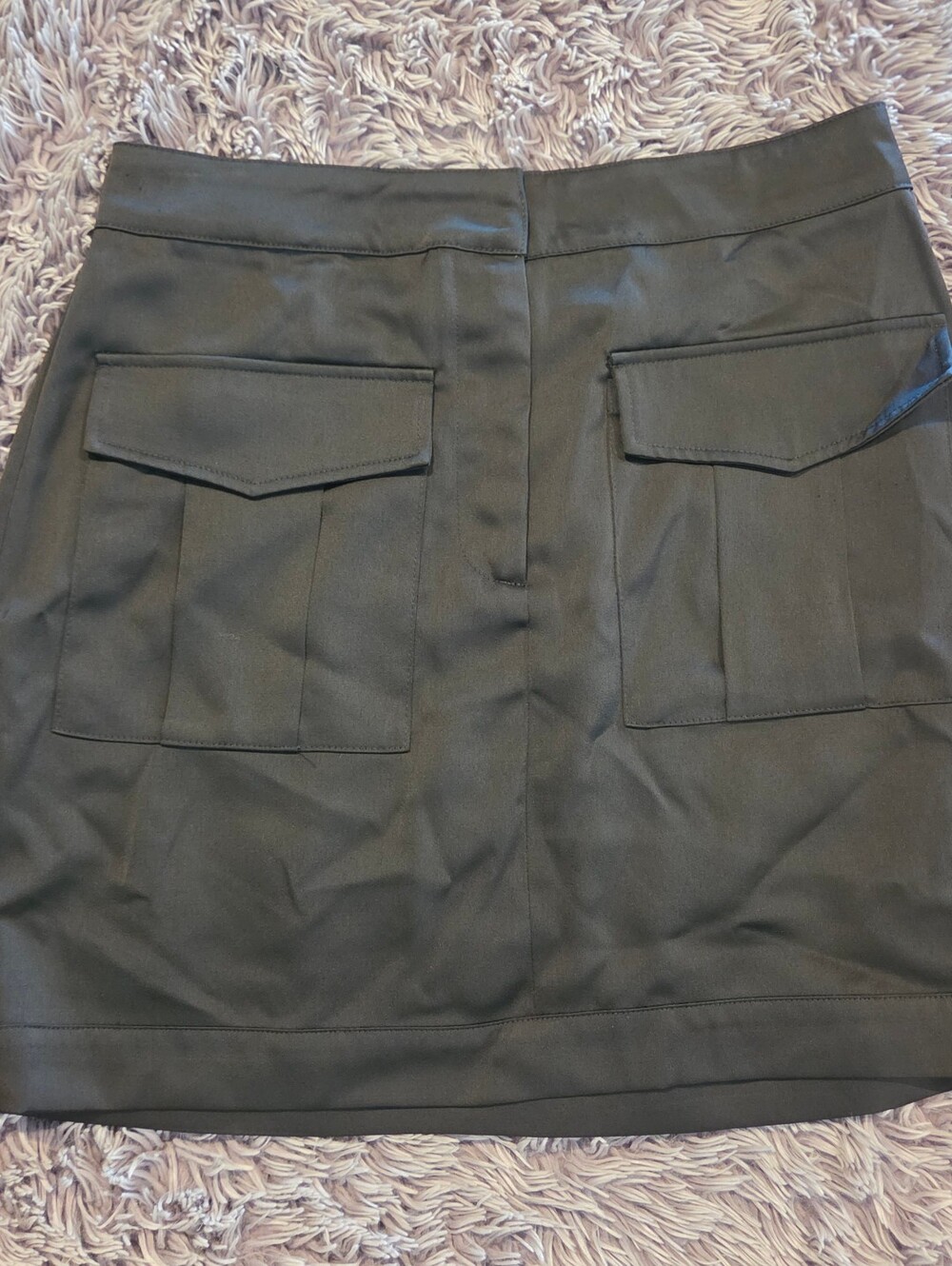 Skies Are Blue Black Satin Mini Skirt Sz Medium